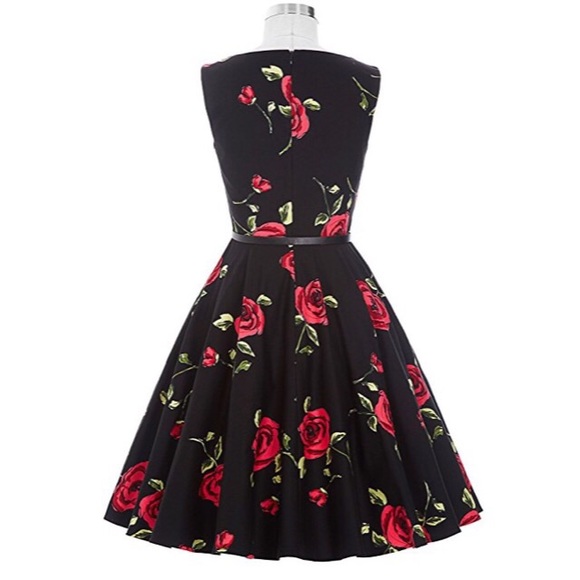 Vintage Cocktail Floral Dress - Picture 6 of 8